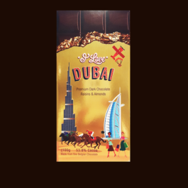 I love Dubai Premium Dark Chocolate Almonds & Raisins