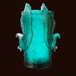 French Falcon Crystal Vase