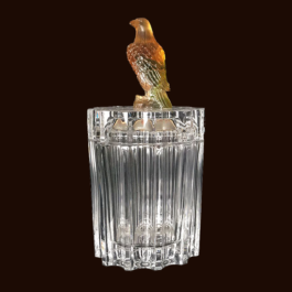 French Crystal Falcon 21cm Candy Jar
