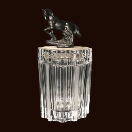 French Crystal Horse 21cm Candy Jar